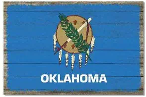 by Unbranded Oklahoma State Flag Wood Sign Rustic Wall Décor Gift