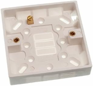 DIRECT HARDWAREPack Of 2 Light Switch Pattress Surface Mount Back Box Single 1 Gang 20Mm