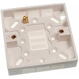 DIRECT HARDWAREPack Of 2 Light Switch Pattress Surface Mount Back Box Single 1 Gang 20Mm