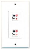 RiteAV - 2 Port Speaker Decorative Wall Plate - White