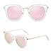 SOJOS Fashion Polarized Sunglasses for Women UV400 Mirrored Lens SJ1057 with Gold Frame/Pink Polarized Lens with Soft Case