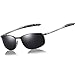 FEIDU Polarized Sport Mens Sunglasses HD Lens Metal Frame Driving Shades FD 9005 (A-black/gun-9005, 2.24)