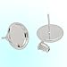 Fashion Silver Plated Stud Earrings Blank-fit for 12mm Cabochon- 50pcs