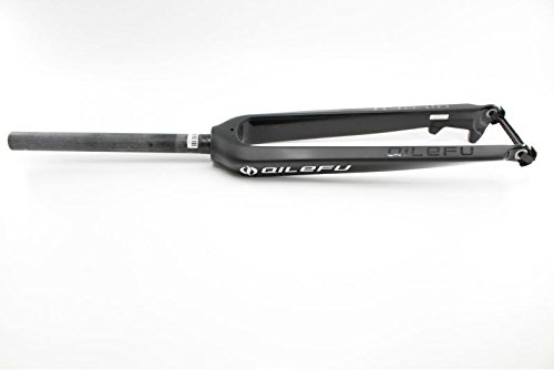 QILEFU Mountain Bike Full Carbon Fibre Bicycle Hard Front Fork Disc Brake MTB 26er 29er Parts (Black, Large) - Thumbnail 3