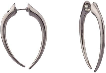 Lux Accessories Gunmetal Claw Stud Earrings