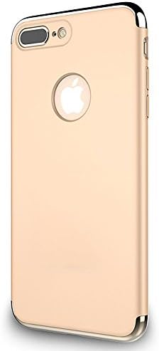 Inmars Thin Slim 3 in 1 Metal Texture PC Hard Back Protection Case Cover Skin for iPhone 7 Gold