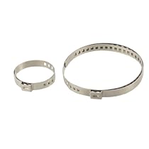 uxcell&reg; 2 Pcs Stainless Steel Drive Shaft CV Boot Clamp Kit for Car