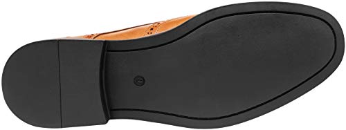 VEPOSE Men's Dress Shoes Classic Brogue Oxford Business Wingtip Shoes(10,Brown)