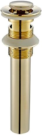 WFU Pop Up Overflow Bathroom Sink Drain - Gold
