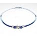 Phiten D11 X50 Blue & White Baseball Necklace