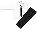 Black n Bianco Boys Suit with Tie for Toddlers and Infants. (X-Large 18-24 Months, Black)