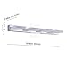 mirrea 24in Modern LED Vanity Light in 4 Lights Stainless Steel and Acrylic 21w Cold White 5000K