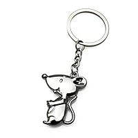 MOMU Rat Shape Cute Keychain Cartoon Golden Mouse Pendant New Year Gift Rat Shape Key Ring