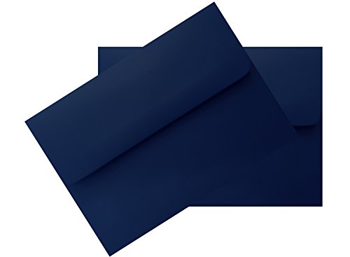 Navy Blue 70lb Square Flap 100 Boxed A2 Envelopes 4-3/8 x 5-3/4 for 4-1/8 X 5-1/2 Response Enclosures Invitations Announcement Showers from The Envelope Gallery