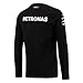Mercedes Benz AMG Formula 1 Petronas 2017 Black Long Sleeve Drivers T-Shirt (Medium)