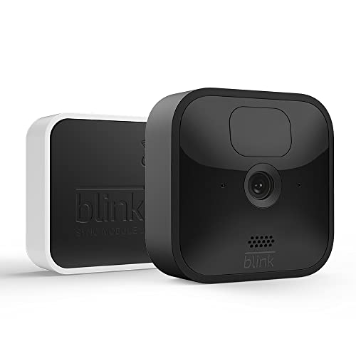 Blink Outdoor, Caméra de surveillance HD sans fil, résistante aux intempéries, avec deux ans d'autonomie et détection des mouvements, fonctionne avec Alexa | Kit 1 caméra