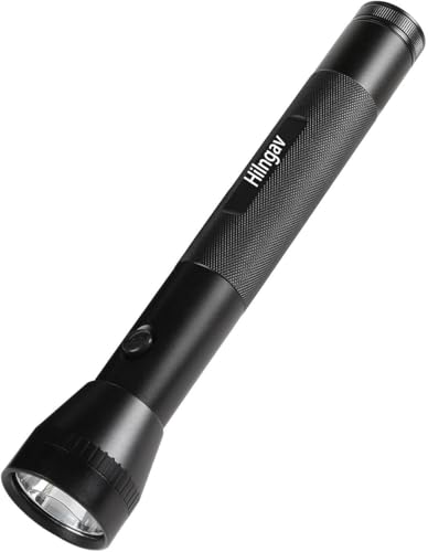 Heavy Duty 3-Cell D Battery LED Big Flashlights, Single Mode, Aluminum Alloy
