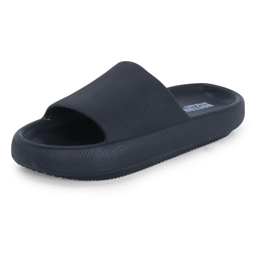 DOCTOR EXTRA SOFT Men's Classic Ultra Soft Sliders/Slippers with Cushion FootBed for Adult | Comfortable & Light Weight | Stylish & Anti-Skid | Waterproof & Everyday Flip Flops for Gents/Boys D-504