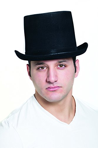 HMS Men's Leather Like Top Hat