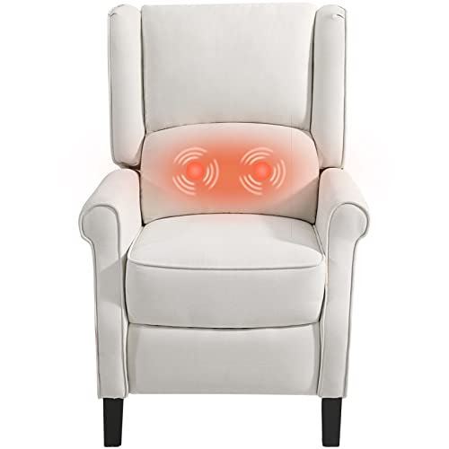 Push Back Recliner for Small Space, Wing Back Recliner Chairs with