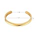 NewChiChi Stainless Steel Grooved Cuff Bangle High Polished Jewelry Bracelet for Women