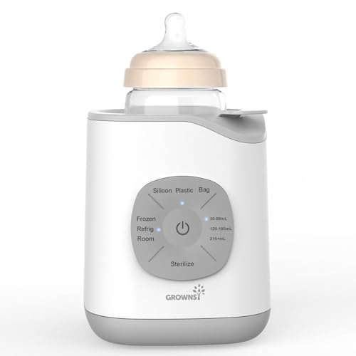 GROWNSY Smart Baby Bottle Warmer, Pre-programmed Fast Milk Warmer with Temperature Control, Soft Defrosting, Small Jar Warmer and Steam Sterilizer, for Breast Milk, Infant Milk