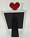 5x7 Wooden Photo Frame in White with I Heart in Red, I Love You, Contemporary Shabby Chic, Perfect for Valentine's Day, Mother's Day or Anniversary, Picture Size 5x7 (I Heart 5 x 7)