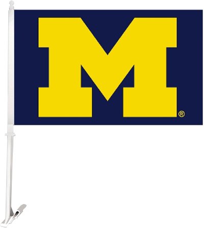 Bsi Products Collegiate Michigan 2-Sided 11" X 18" Car Flag