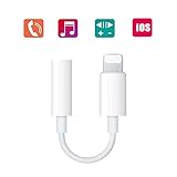 to 3.5 mm Headphone Jack Adapter, Connector for iPhone X/ iPhone 8/ 8 plus/ iPhone 7/ 7 plus/ iPod Touch/ iPad, Support for Music Control & Calling Function (Supports iOS 10.3 or Later)