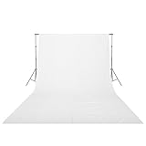 Emart 6x9 ft Photo Video Studio Photography Muslin 100% Cotton Collapsible Backdrop Background Screen, 4 Multifunctional Clips Holder