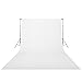 Emart 6x9 ft Photo Video Studio Photography Muslin 100% Cotton Collapsible Backdrop Background Screen, 4 Multifunctional Clips Holder