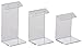 Displays2go Earring Display Stands Single Pair (18 Pack Includes 6 Large, 6 Medium, 6 Small), Clear Arcylic
