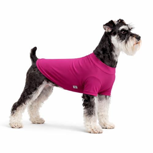 LoveLongLong Spring Summer Cooling Dog T-Shirt with UV Protection and Moisture-Wicking Fabric Blank Color Purplish red S
