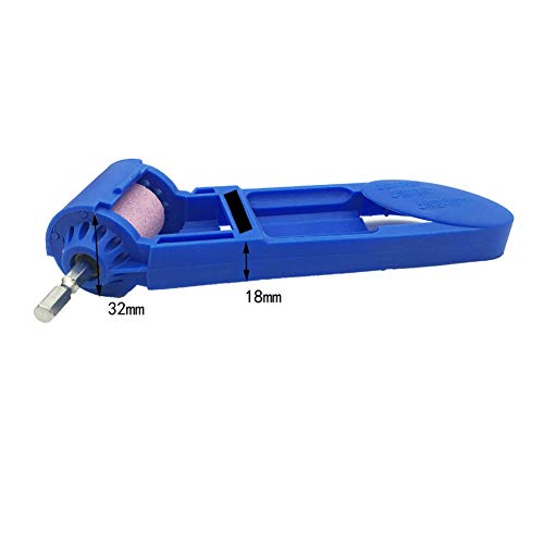 dezirZJjx 2 PCS Portable Drill Sharpener,2-12.5mm Drill Bit Sharpener, Sharpener Polishing Drill,Powered Grinder Wear Resisting Corundum Grinding Wheel Blue - Thumbnail 7
