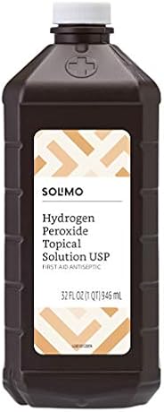 Amazon Brand - Solimo Hydrogen Peroxide Topical Solution USP, 32 Fl Oz
