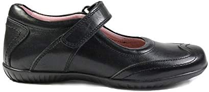 Petasil Girls Expo 3 School Shoes Black E Fitting