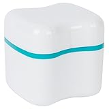 Denture Bath With Basket European Style Attractive Durable Design Color Teal - Size Standard