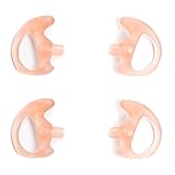 Listen Only Acoustic Tube Earpiece Medium Earmolds Two Way Radio Ear Mold Replacement Earpiece Insert for Acoustic Coil Tube Earbud Replacement for Walkie Talkie Earpiece(2 Pair)