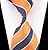 jacob alex #38777 Classic Necktie Blue&Orange Striped Ties WOVEN JACQUARD Silk Men's Suits Tie