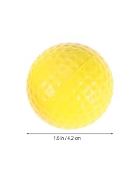 VORCOOL 10 piezas suave elástico interior Práctica PU Golf pelotas de golf de entrenamiento (Amarillo)