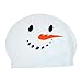 Smiling Snow Man Novelty Latex Swim Cap