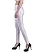 HDE Women's High Waist Leggings Stretch Tight Slimming Pants (White, Medium)