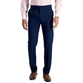 Nautica Mens Regular fit Dress Pants 34/30 Navy Blue Solid Stretch