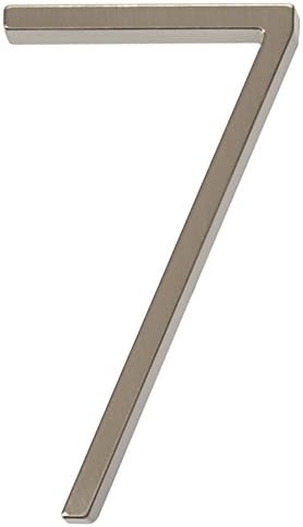 Distinctions by Hillman 843217 5-Inch Floating Mount House Brushed Nickel, Number 7