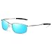Rectangular Polarized Sunglasses for Men Superlight Metal Frame 100% UV Protection Shades