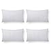 Phantoscope Pillow Inserts, Hypoallergenic 100% Virgin Fiber Square Form Microfiber Throw Pillow Inserts, Couch Bed Pillows, 12x20 Inch (Pack of 4)