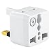 USA to UK Plug Adapter by Yubi Power 2 in 1 Universal Travel Adapter with 2 Universal Outlets - White 2 Pack - Type G for United Kingdom, England, Hong Kong, Ireland, Scotland, and More