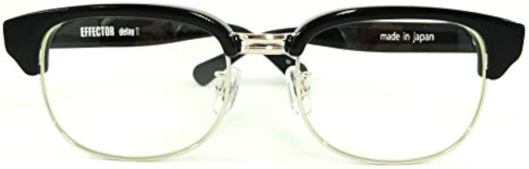Amazon エフェクター Delay2 ディレイ2 C Bk 伊達メガネ 黒縁 フレーム フルリム サーモントブロー ブラック 日本製 ハンドメイド ファッション眼鏡 通販
