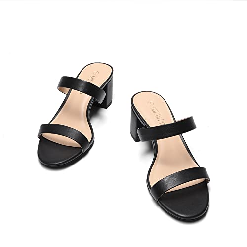 DREAM PAIRS Women's Dhs213 Two Strap Open Toe Low