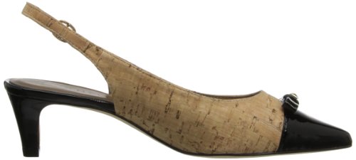 VANELi Women's Tiffany Spectator Pump,Natural Cork/Black Smack Met Patent,6.5 M US - Thumbnail 6
